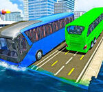 Beach Bus Driving : Water Surface Bus Game