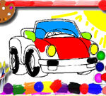 Cartoon Cars Coloring Book