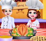 Chef Twins Thanksgiving Dinner Cooking