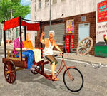 City Public Cycle Rickshaw Driving Simulator