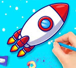 Coloring Book: Rocket