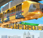 Elevated Train Driving Simulator Sky Tram Driver