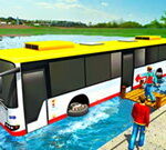 Floating Water Bus Racing Game 3D