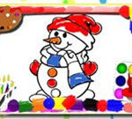 Happy Snowman Coloring