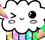 Kawaii Coloring Book Glitter