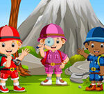 Kids Camping Hidden Stars