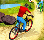 Uphill Offroad Bicycle Rider