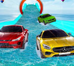 Water Slide Car Race 3D